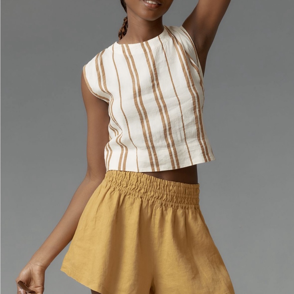 Anthropologie Somerset Shorts Black and White Patter NWOT